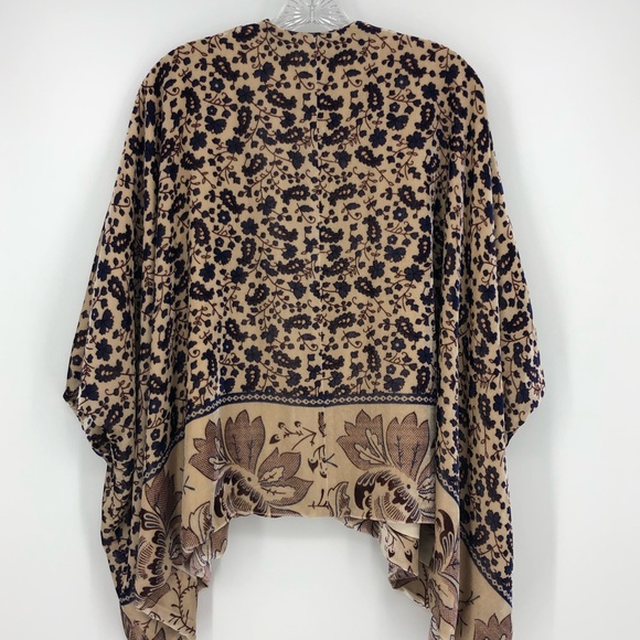 Chaser Velvet & Silk Purple Floral Kimono Size Small - Picture 6 of 8